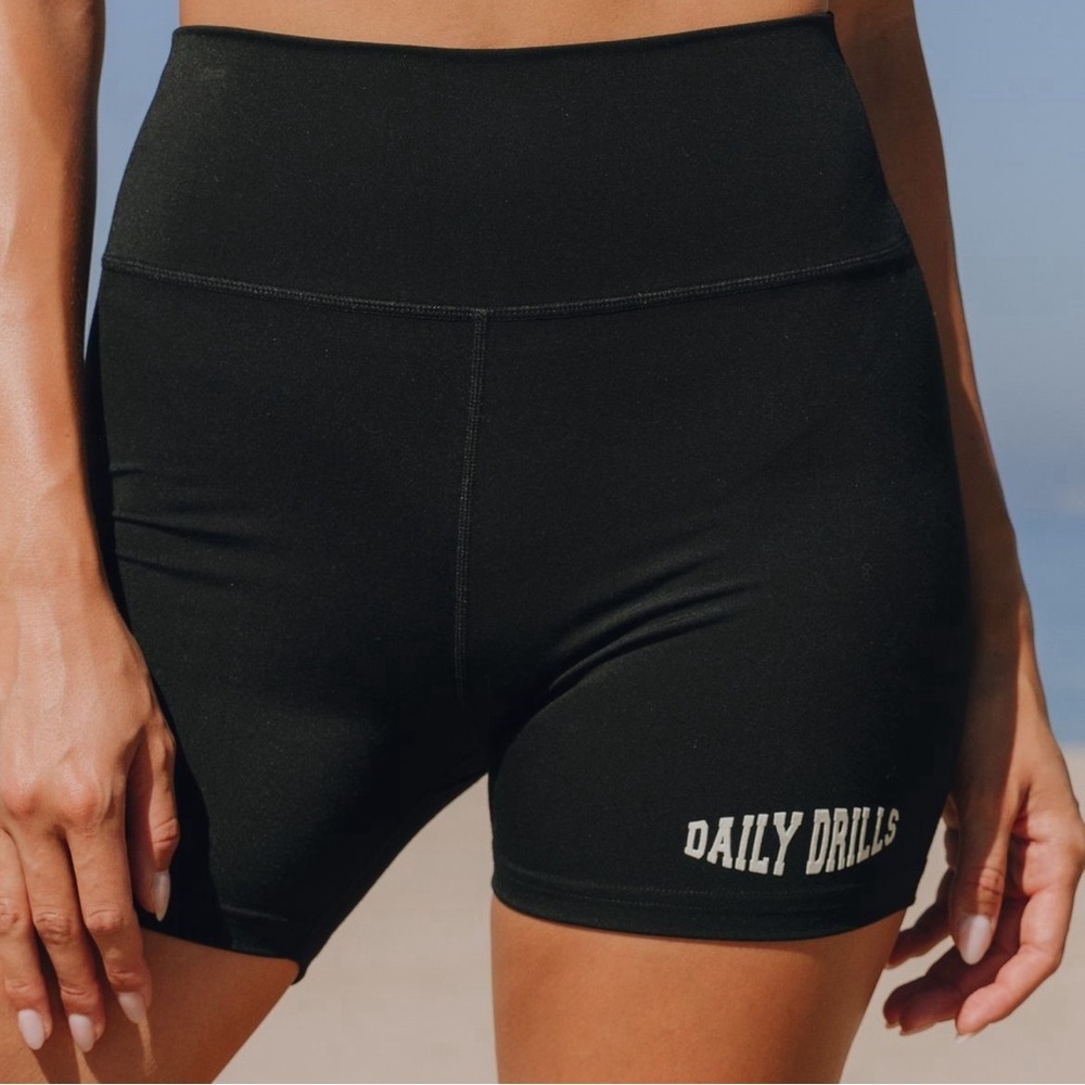 Daily Drills Black Biker Shorts